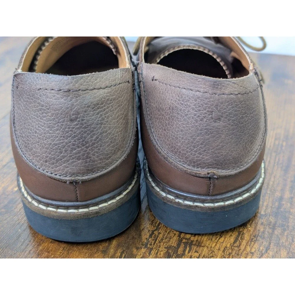Olukai Walino Shoe Men's 9M Brown Leather Lace Up Casual Oxford Loafer